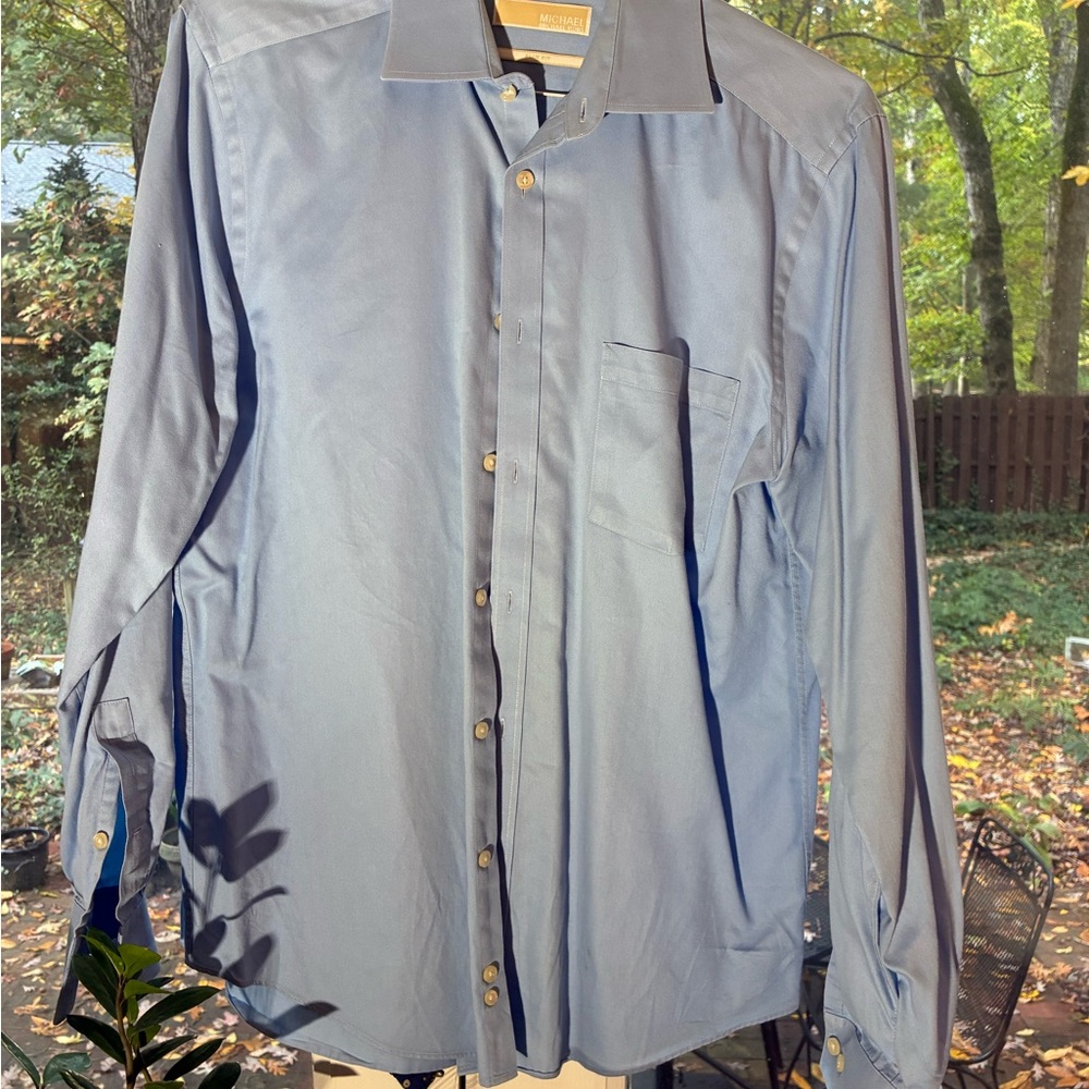 Michael Kors Light Blue Casual Button Down Shirt